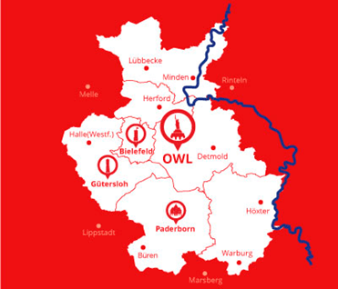 Karte Jobs für Bielefeld